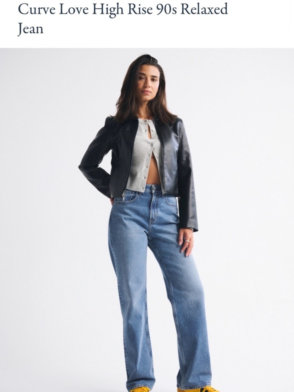 Abercrombie Curve Love High Rise 90s Relaxed jeans 32 LONG